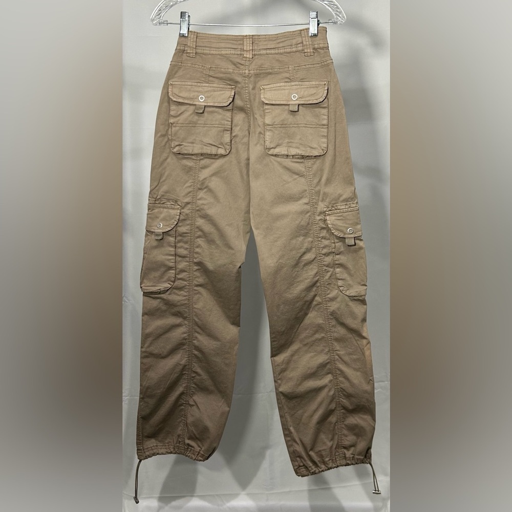 Garage Beige Low Rise Cargo Pants - Picture 2 of 9